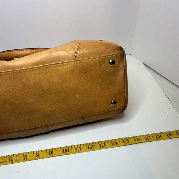 Vintage Coach Hamilton Tan Leather Shoulder Bag Purse Large Womens Designer - Picture 12 of 13